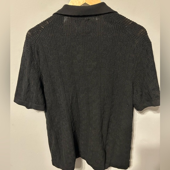 Abercrombie & Fitch Black Button Polo - Medium - Picture 2 of 2